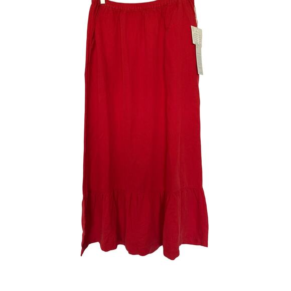 NWT Calypso St. Barth Vintagelook Linen Blend Ruffle Maxi, M - Picture 1 of 6